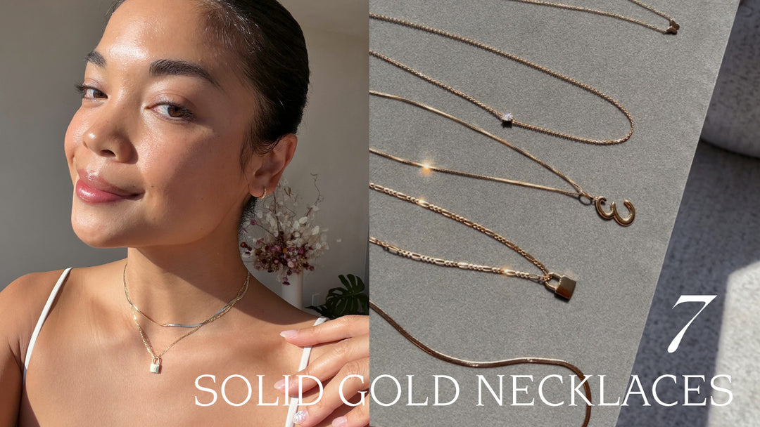 7 SOLID GOLD NECKLACES