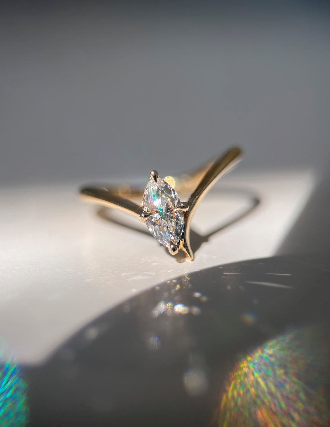 Marquise Eve Ring — Claw Setting