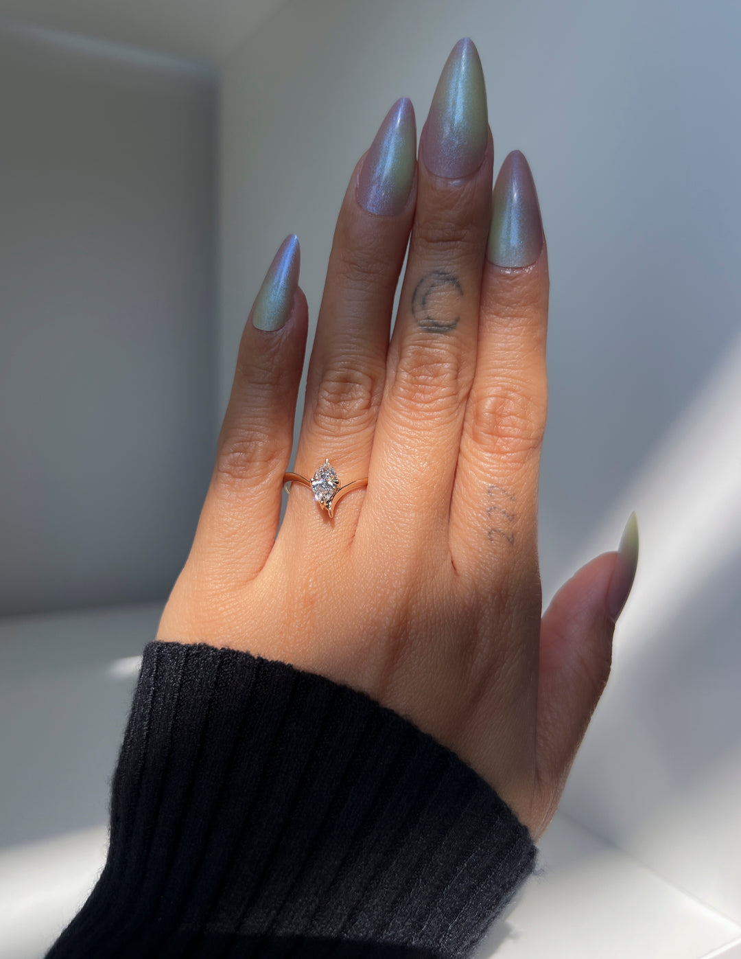 Marquise Eve Ring — Claw Setting