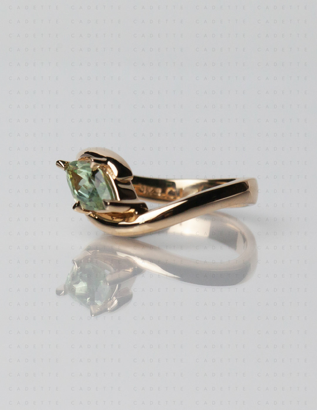 One-of-a-kind — 1.13CT Montana Teal Sapphire Marquise Rapture Ring