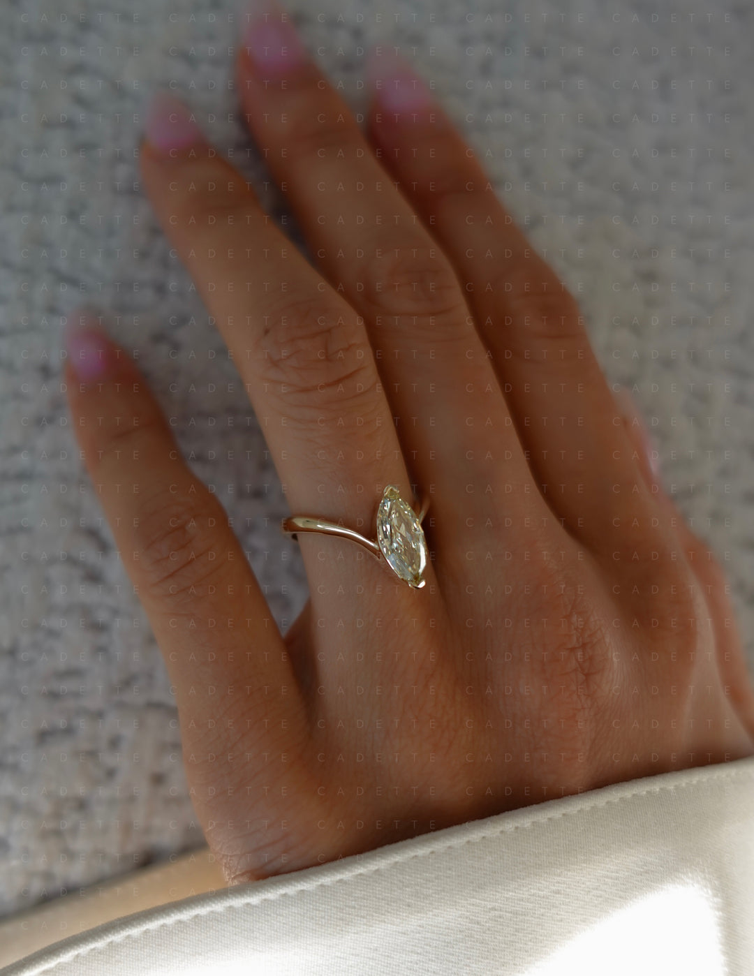 One-of-a-kind — 1.62ct CHAMPAGNE Lab Grown Diamond Grande Marquise Eve Ring