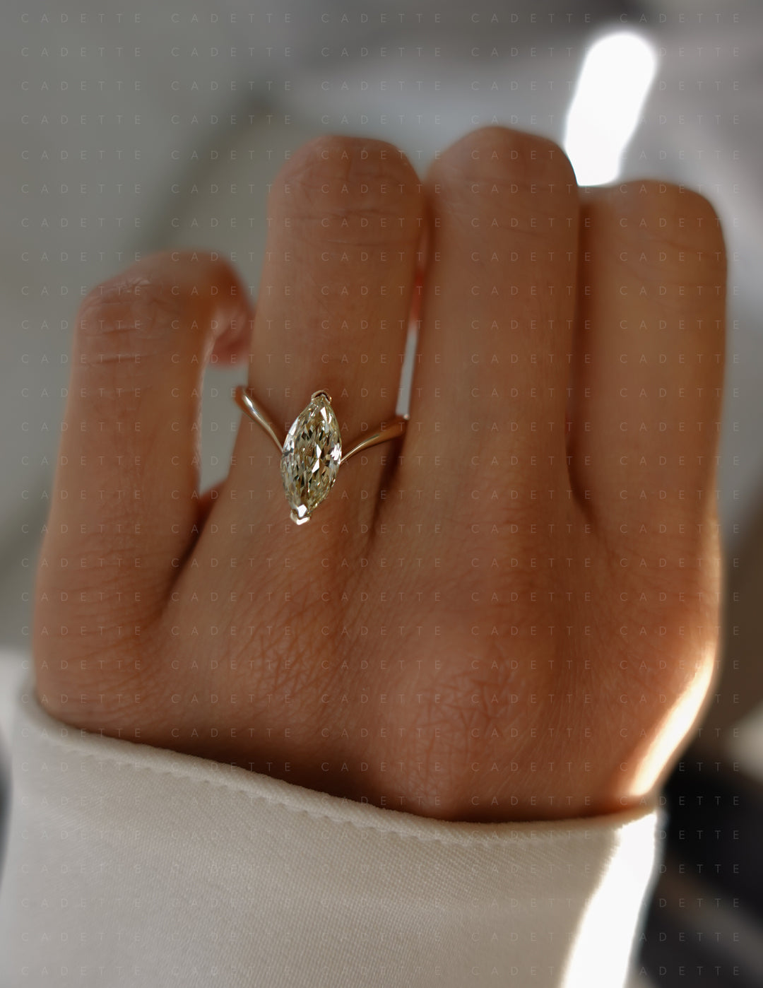 One-of-a-kind — 1.62ct CHAMPAGNE Lab Grown Diamond Grande Marquise Eve Ring