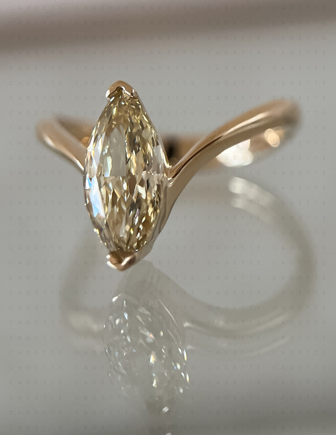 One-of-a-kind — 1.62ct CHAMPAGNE Lab Grown Diamond Grande Marquise Eve Ring