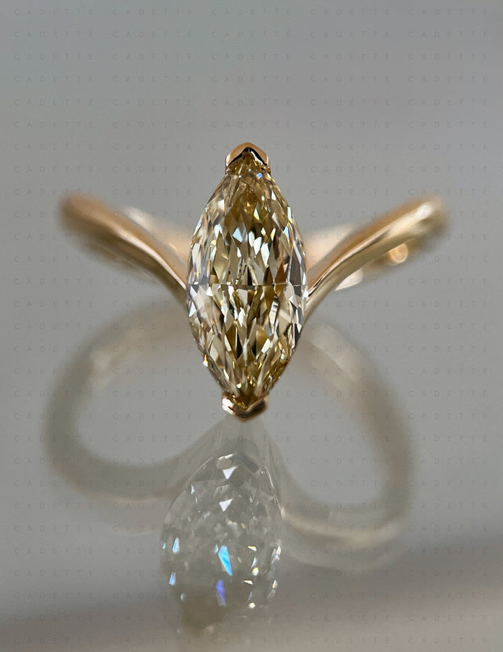 One-of-a-kind — 1.62ct CHAMPAGNE Lab Grown Diamond Grande Marquise Eve Ring
