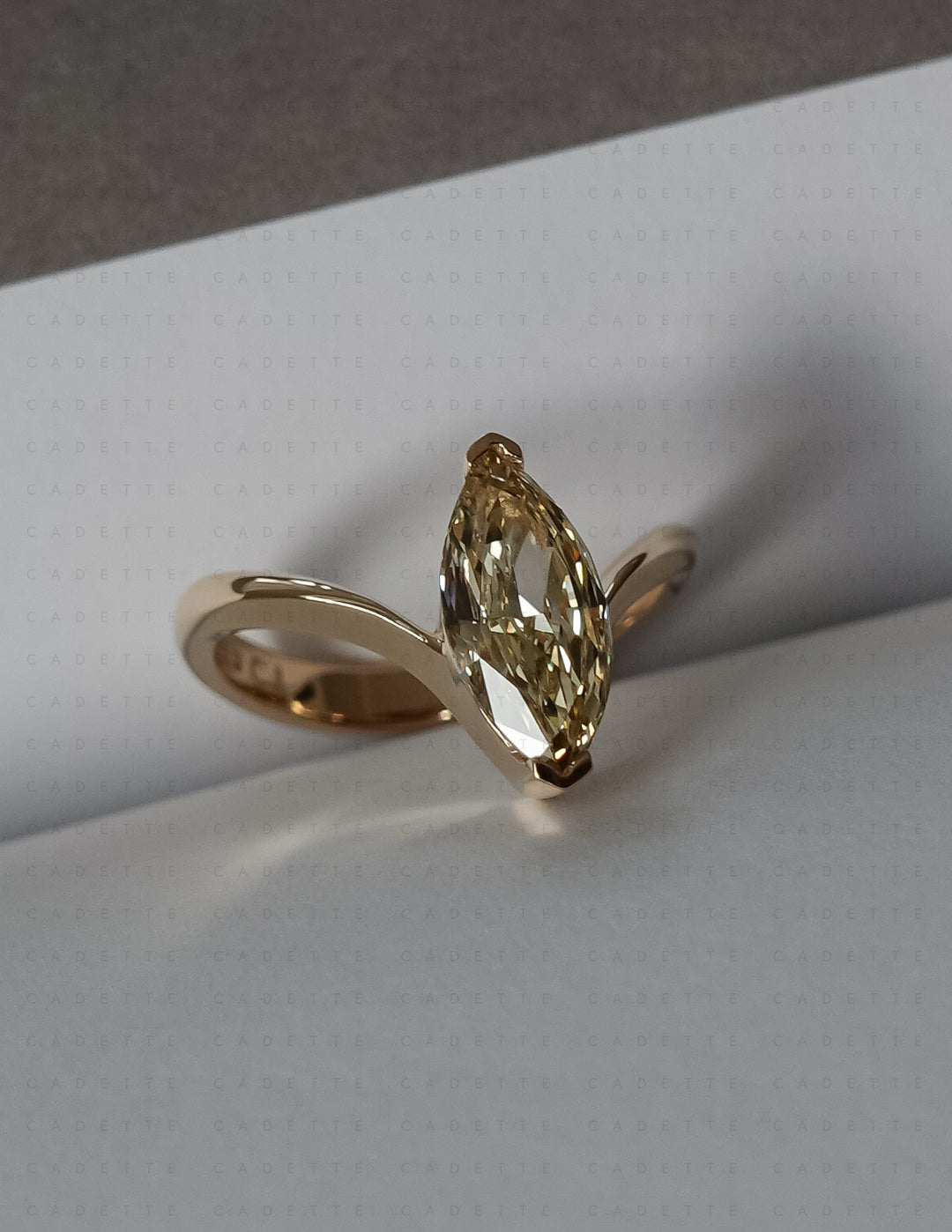 One-of-a-kind — 1.62ct CHAMPAGNE Lab Grown Diamond Grande Marquise Eve Ring