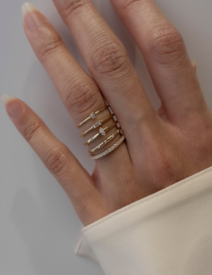Spaced Diamond Stacker Ring