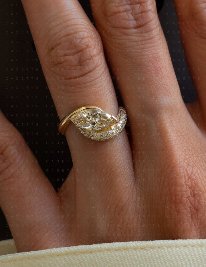 Adorned Pavé Marquise Rapture Ring