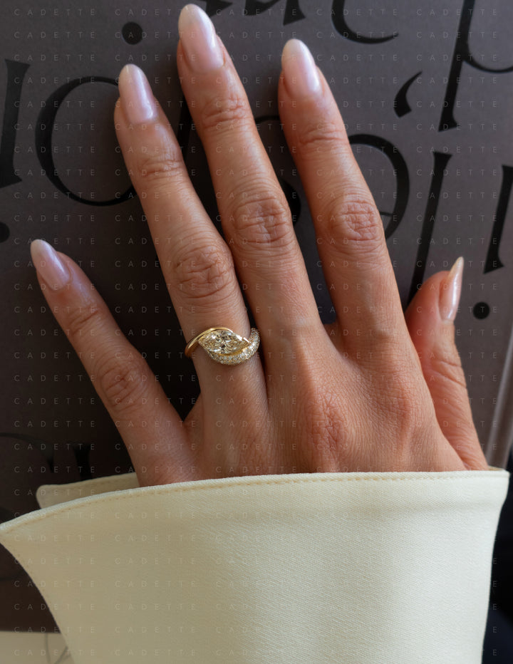 Adorned Pavé Marquise Rapture Ring