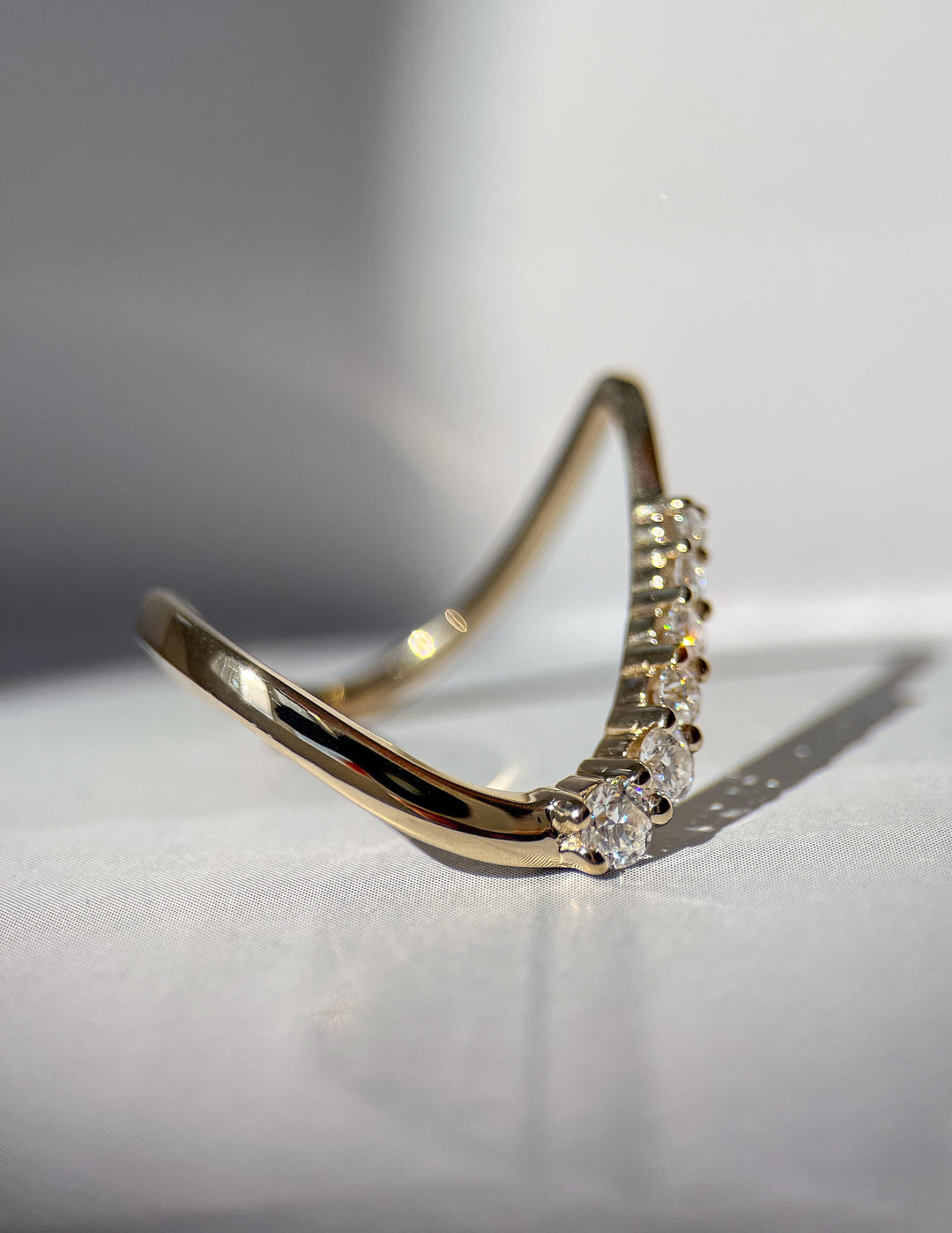 Cadette Adorned Oceanic Nature Inspired Asymmetrical Ring