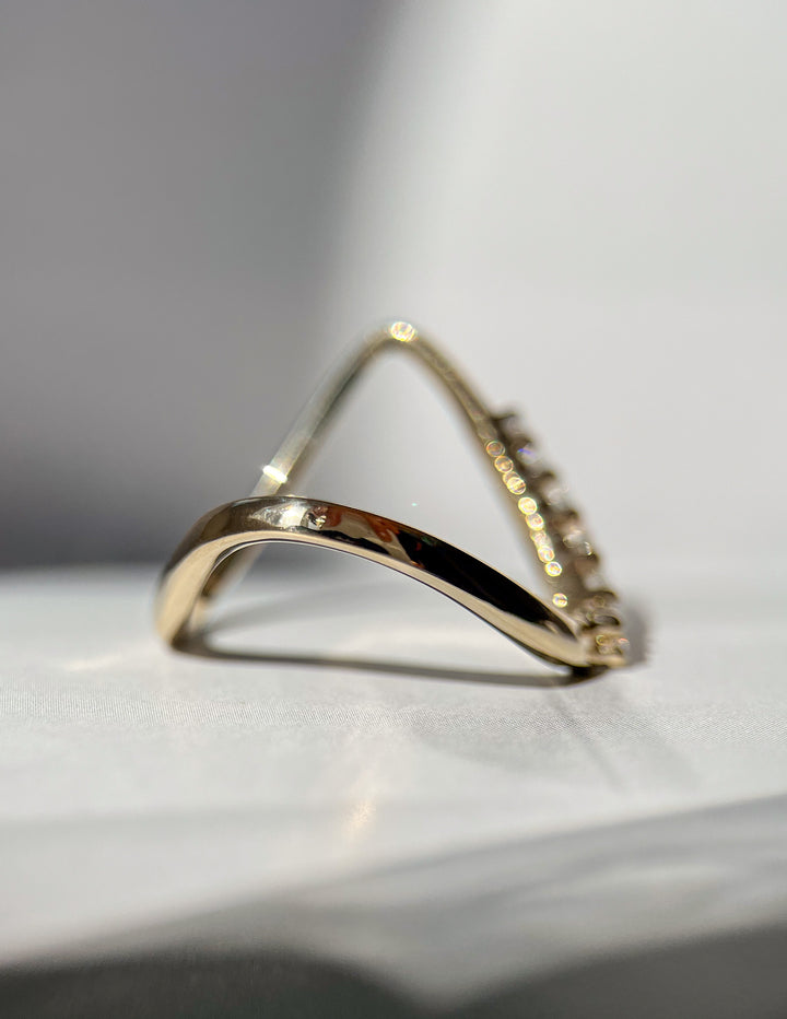 Cadette Adorned Oceanic Nature Inspired Asymmetrical Ring