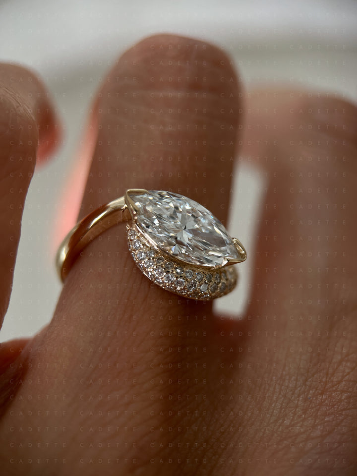 Adorned Pavé Marquise Rapture Ring
