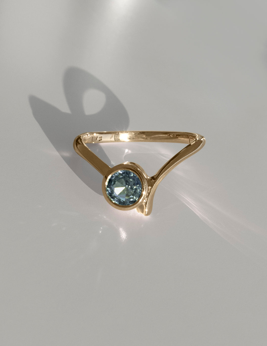 One-of-a-Kind — Montana Blue Sapphire Round Eve Ring
