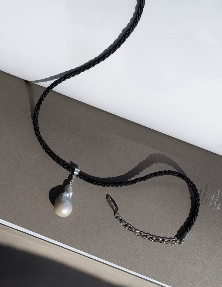 ONE OF A KIND — Baroque Pearl Silk Cord Necklaces
