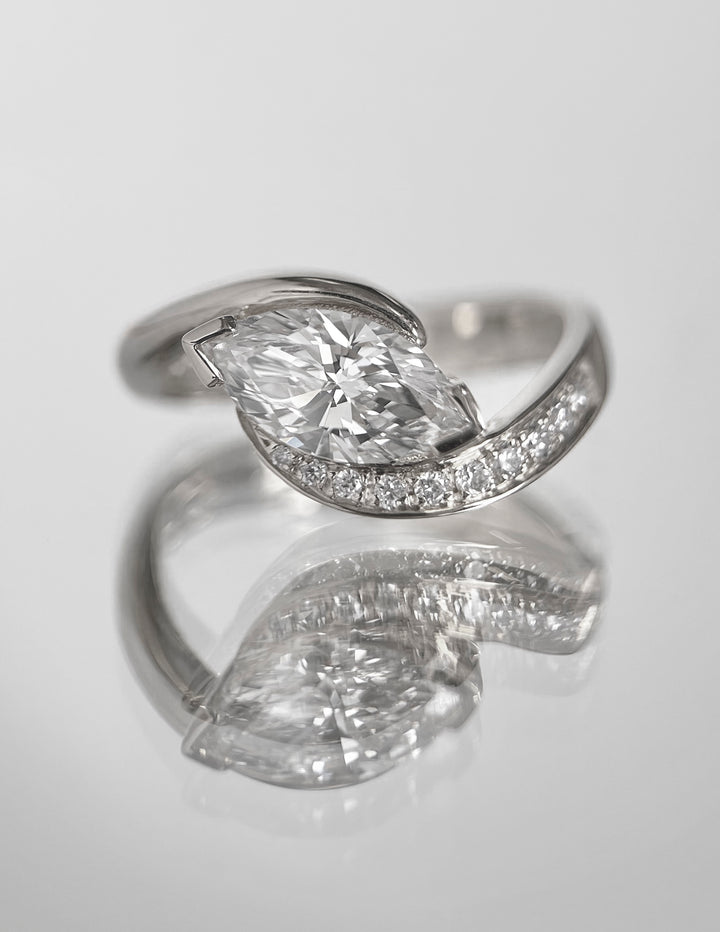 Marquise Demi Pavé Rapture Ring