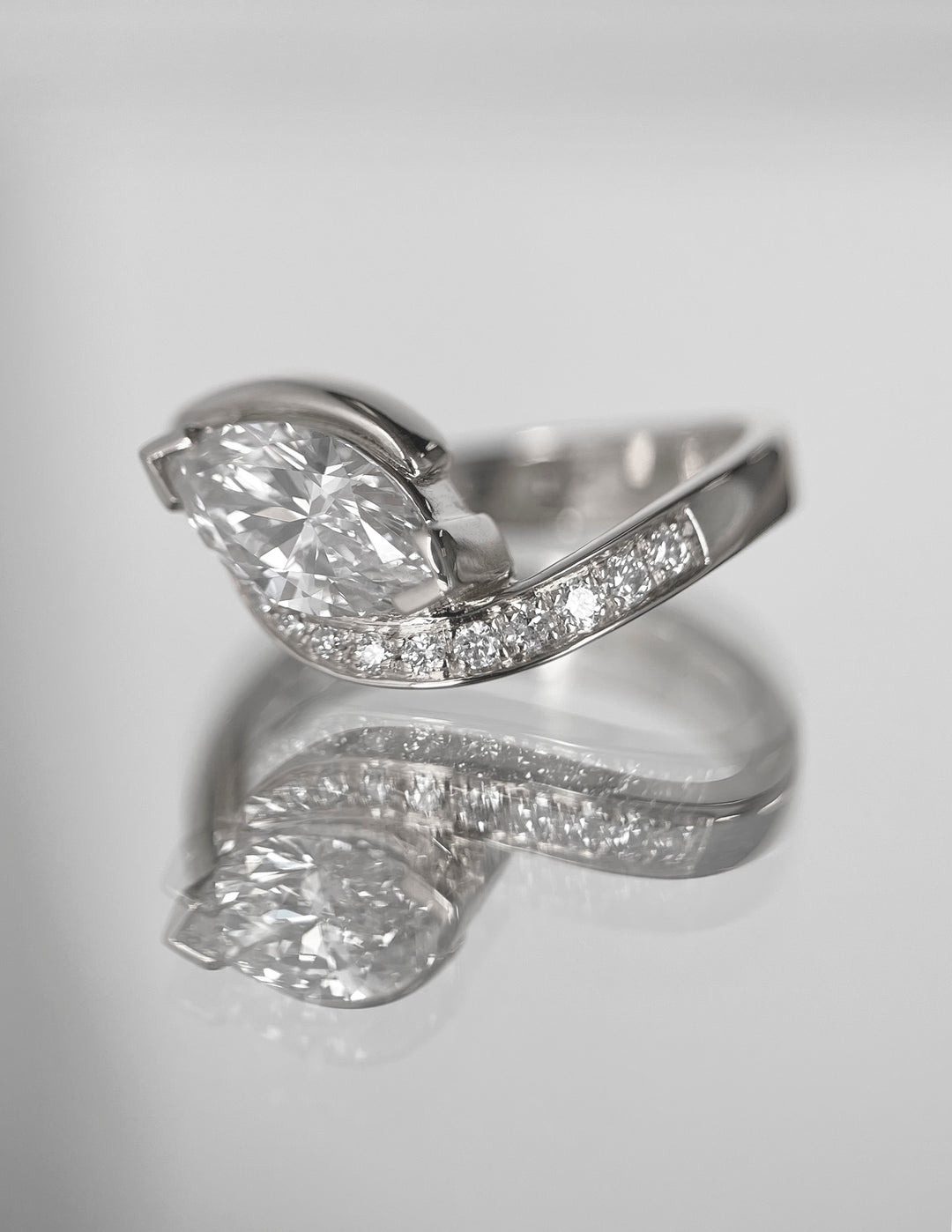 Marquise Demi Pavé Rapture Ring