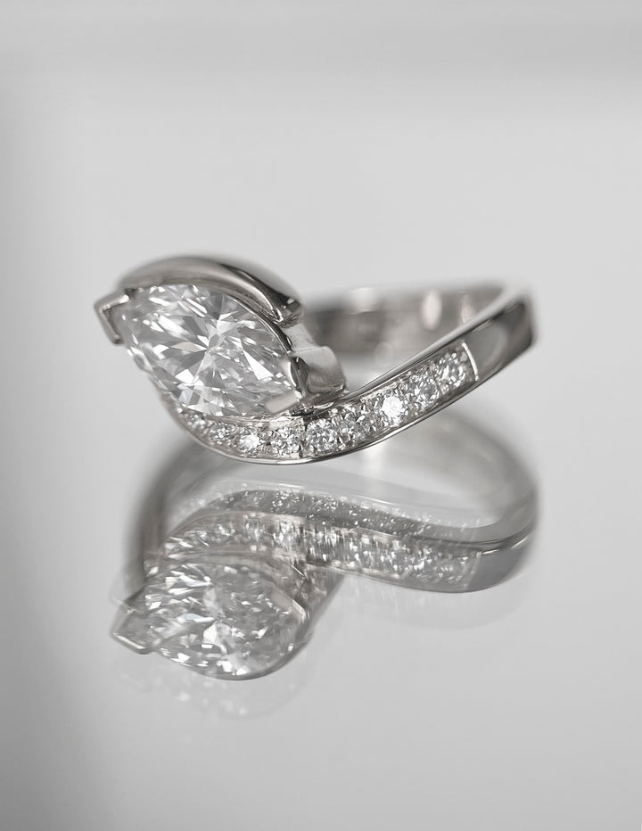 Marquise Demi Pavé Rapture Ring