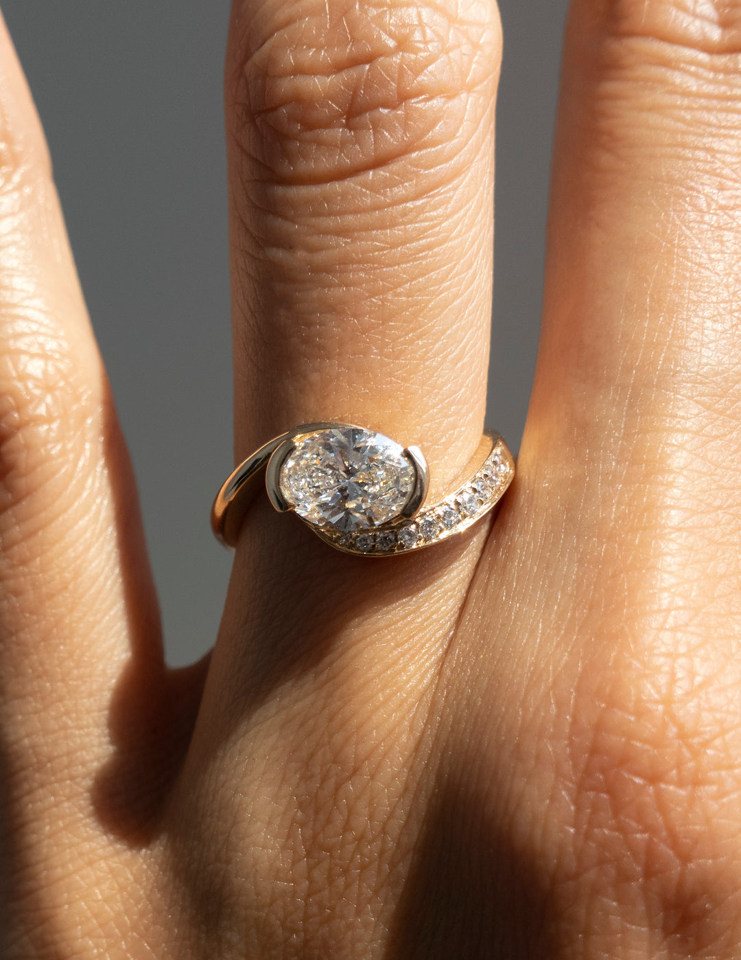 Oval Demi Pavé Rapture Ring