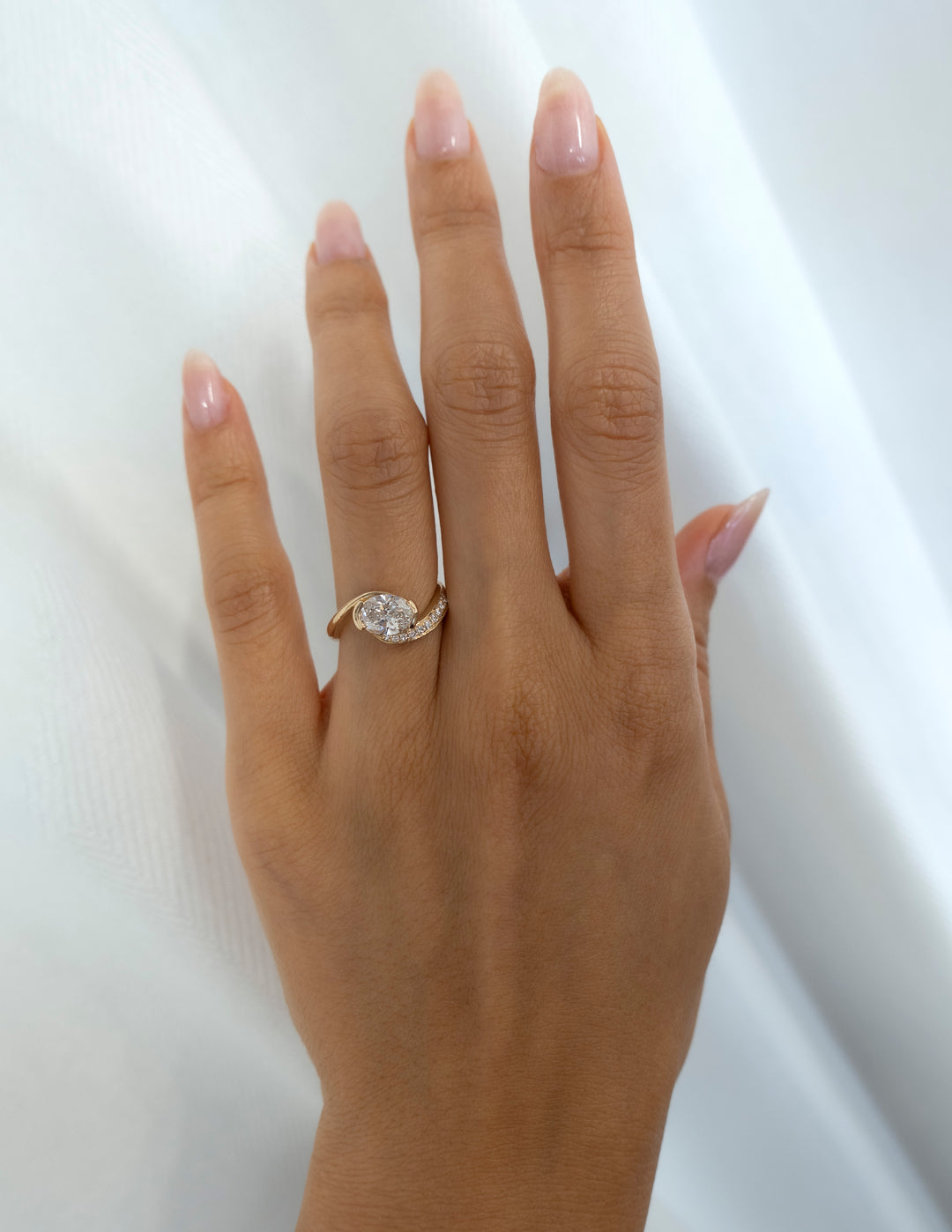 Oval Demi Pavé Rapture Ring