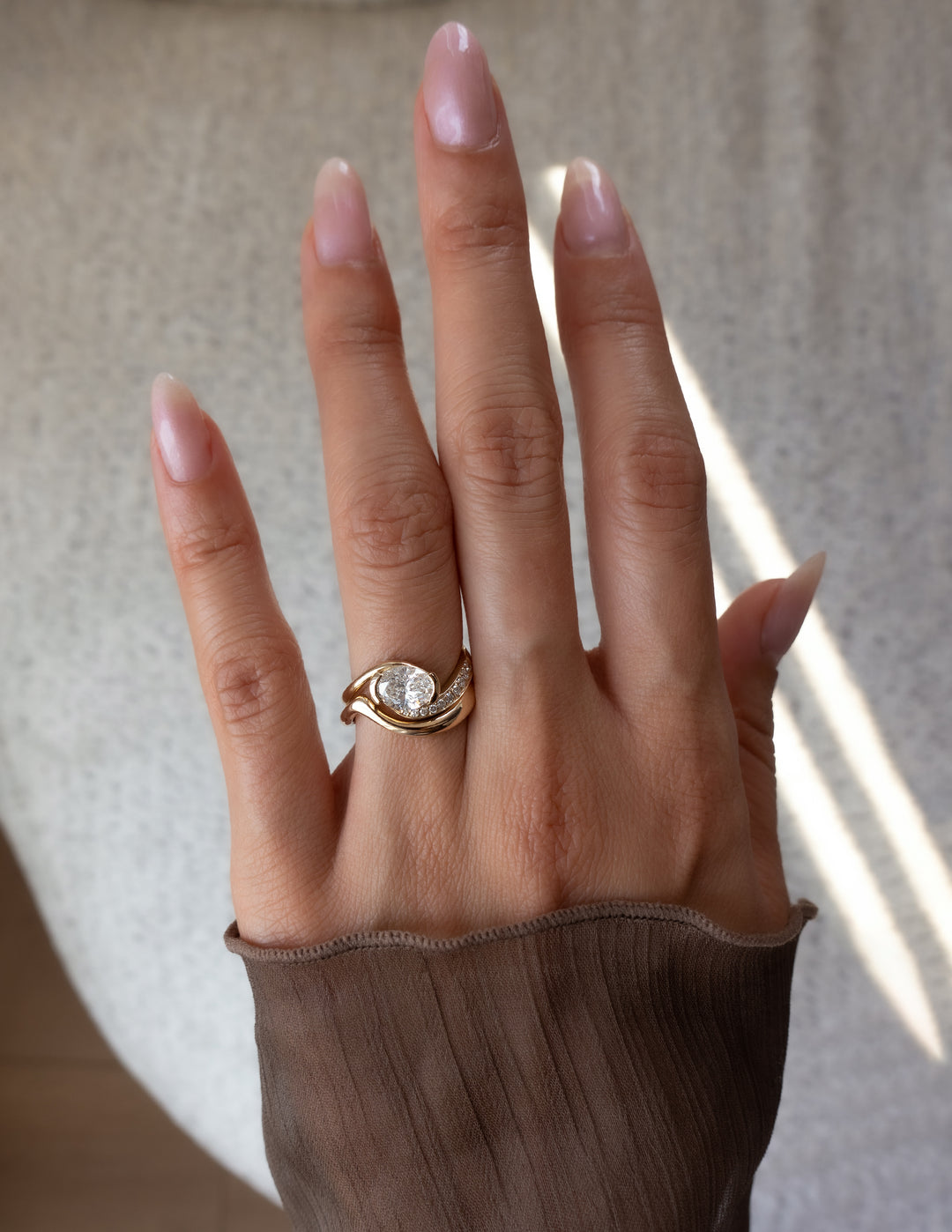 Oval Demi Pavé Rapture Ring