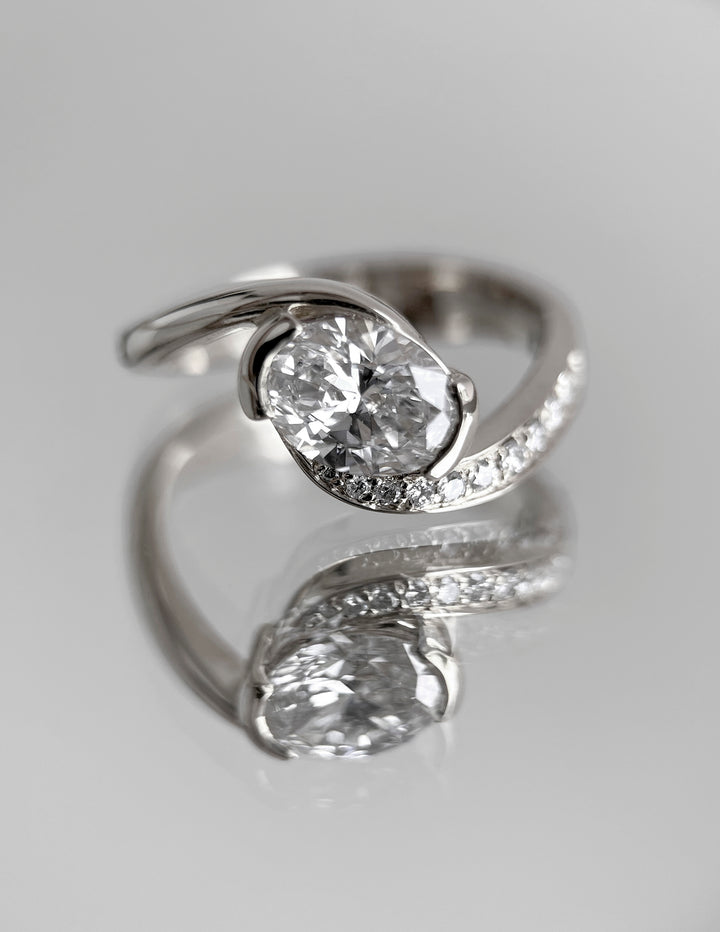 Oval Demi Pavé Rapture Ring