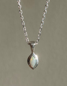 Gaia Opal Necklace in Silver