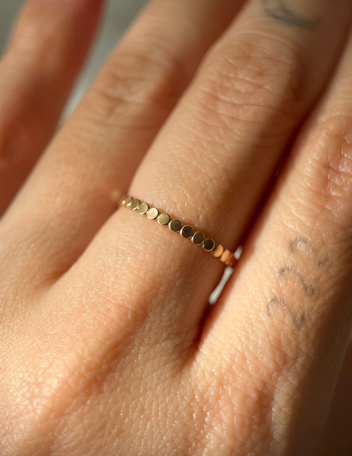 Gold Circle Stacker Ring