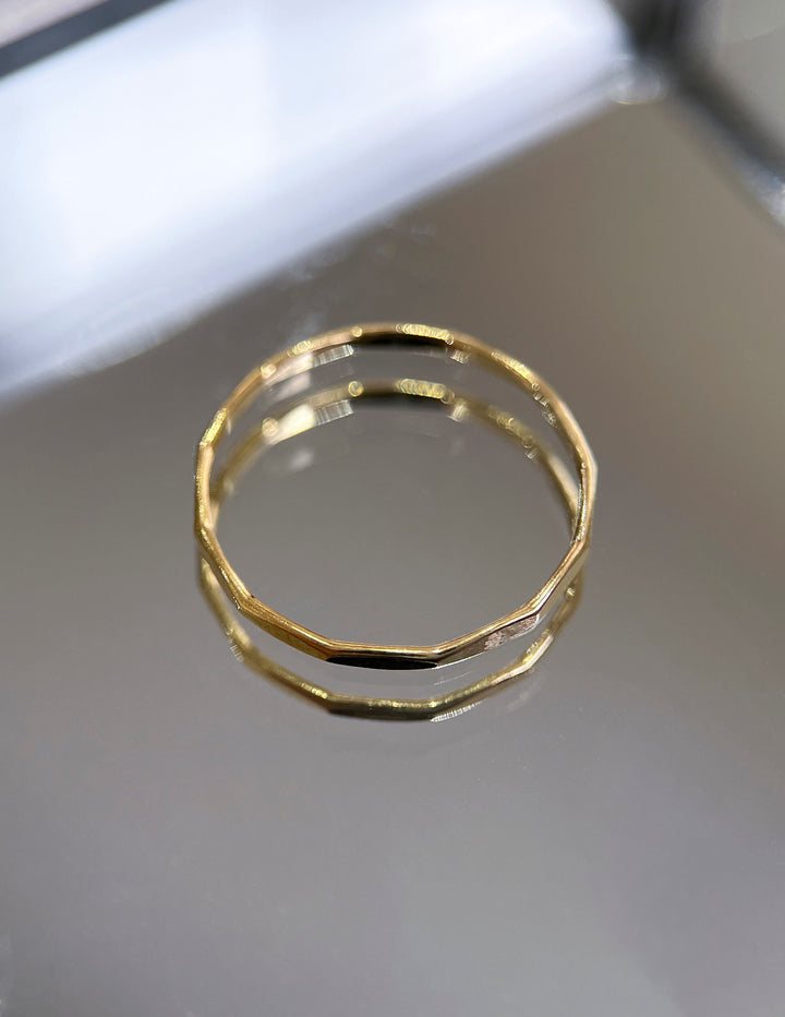 Gold Geometric Stacker Ring