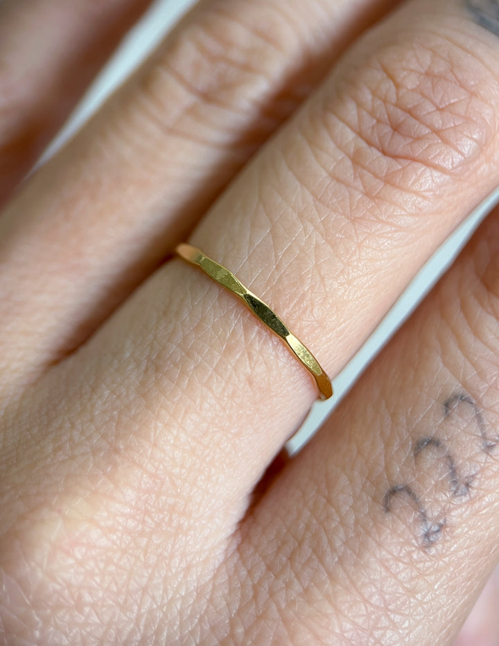 Gold Geometric Stacker Ring