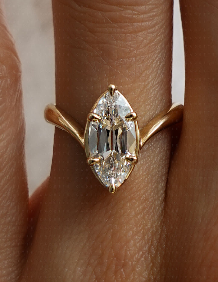2CT Antique Moval Eve Ring No.2 (READY TO SHIP)
