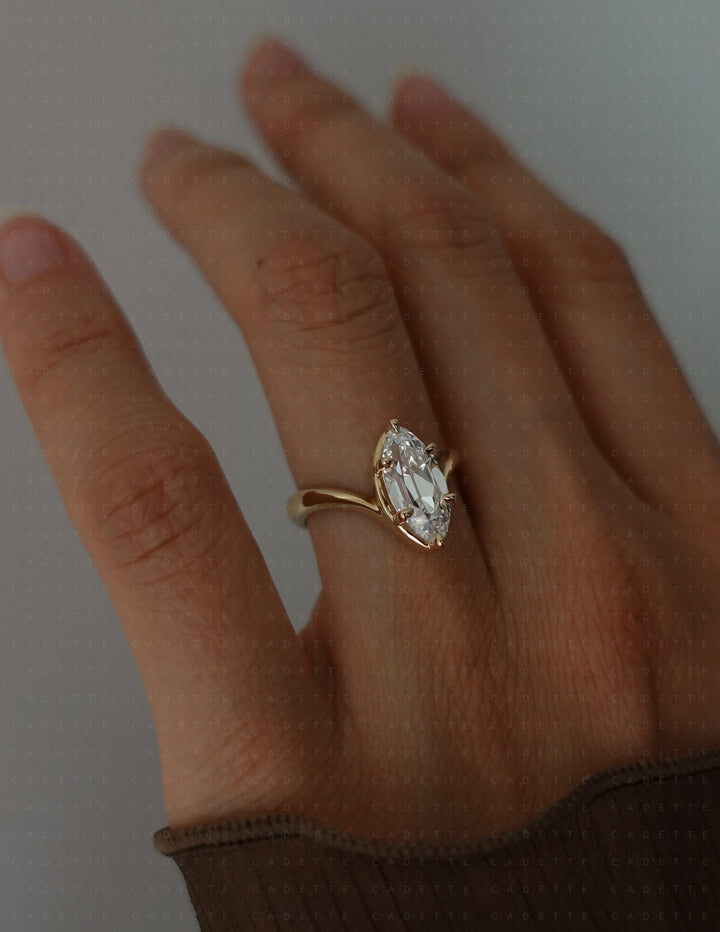 2CT Antique Moval Eve Ring No.2 (READY TO SHIP)