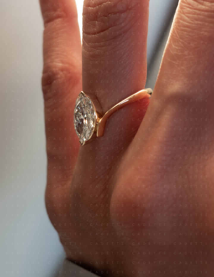 Grande Marquise Eve Ring — Chevron Setting