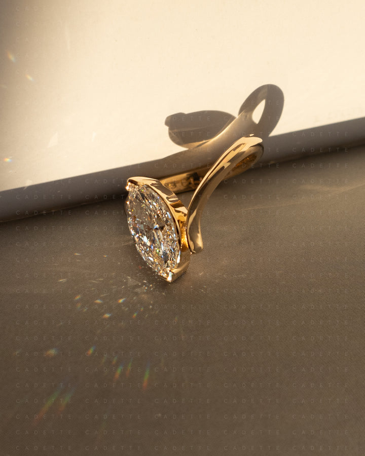 Grande Marquise Eve Ring — Chevron Setting