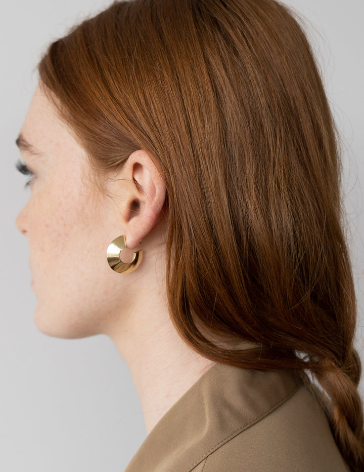 Sample - Gold Hoop Form Earrings