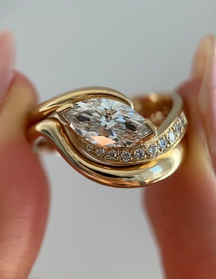 Marquise Demi Pavé Rapture Ring