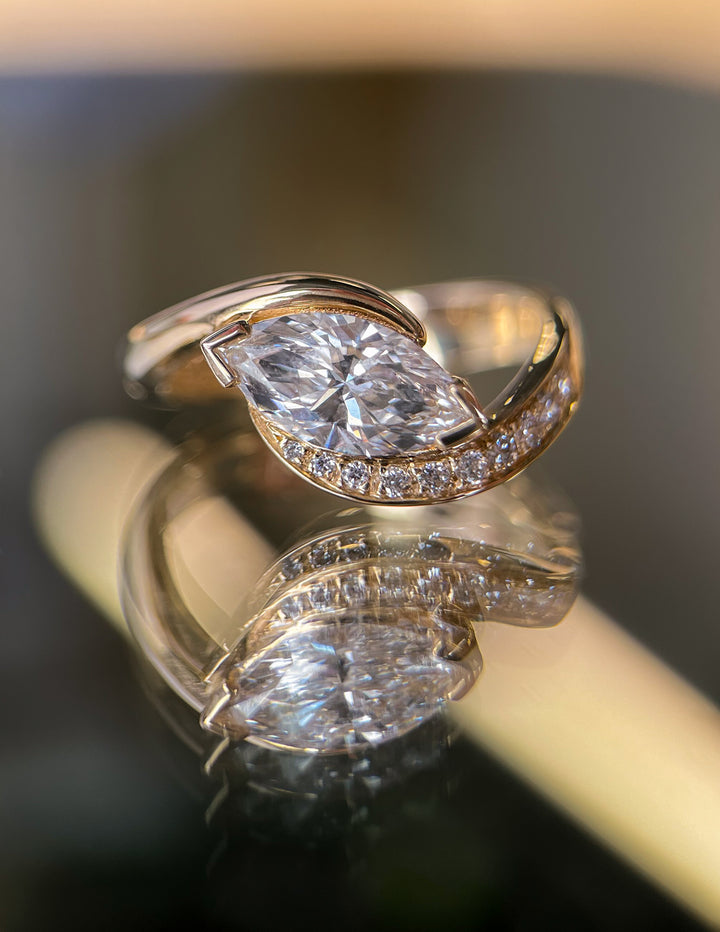 Marquise Demi Pavé Rapture Ring