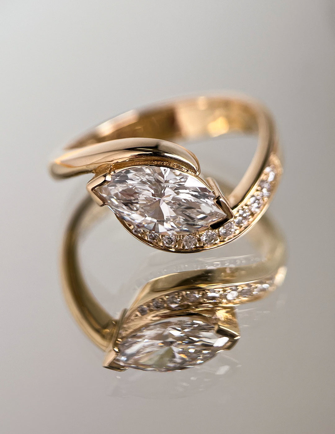 Marquise Demi Pavé Rapture Ring