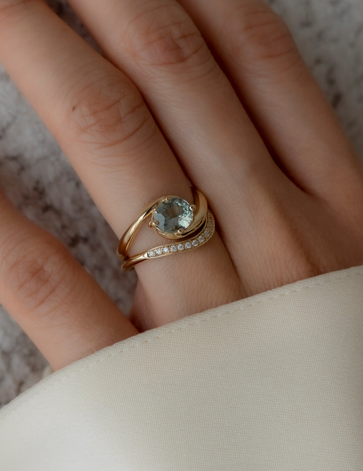 One-of-a-kind — Ceylon Mint Green Sapphire Oval Rapture Ring