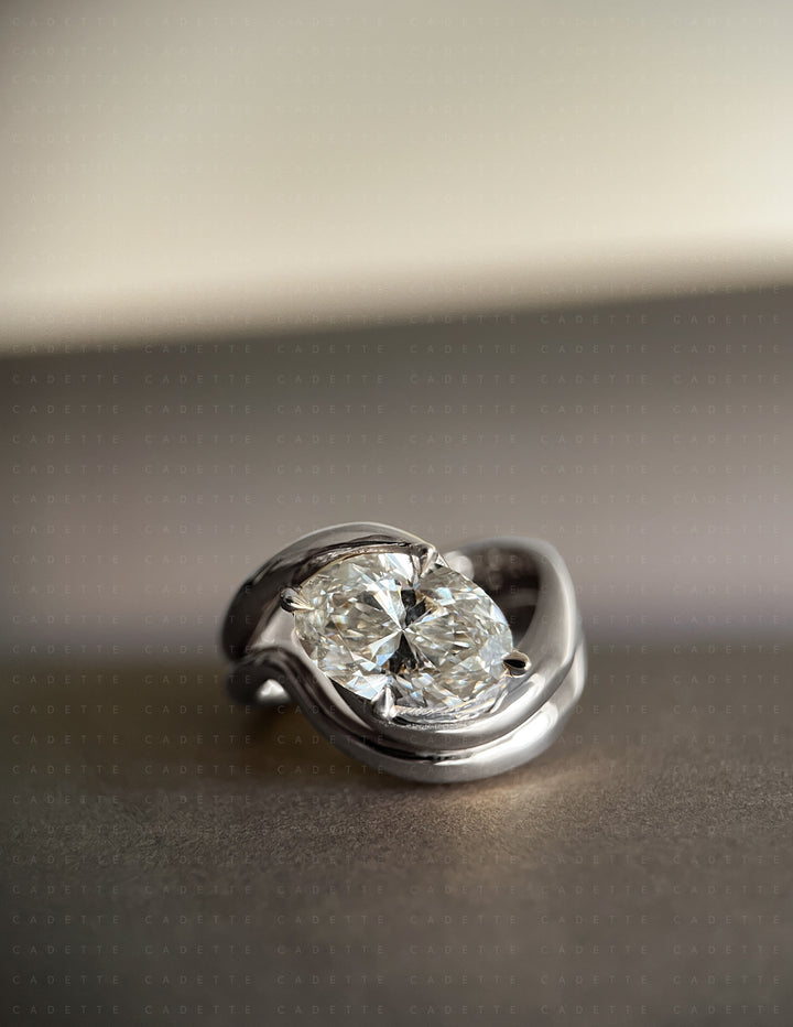 SET — OVAL (Tapered Prong) Rapture Ring & Band