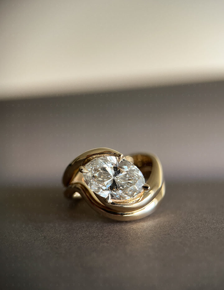 SET — OVAL (Tapered Prong) Rapture Ring & Band