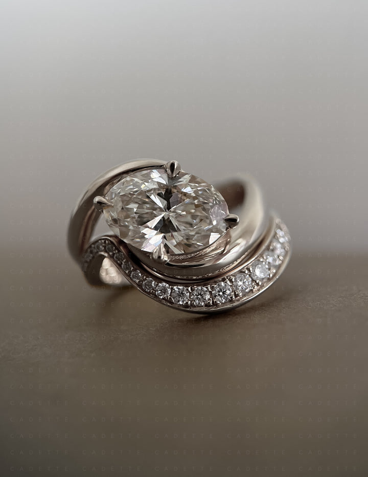 SET — OVAL (Tapered Prong) Rapture Ring & Band