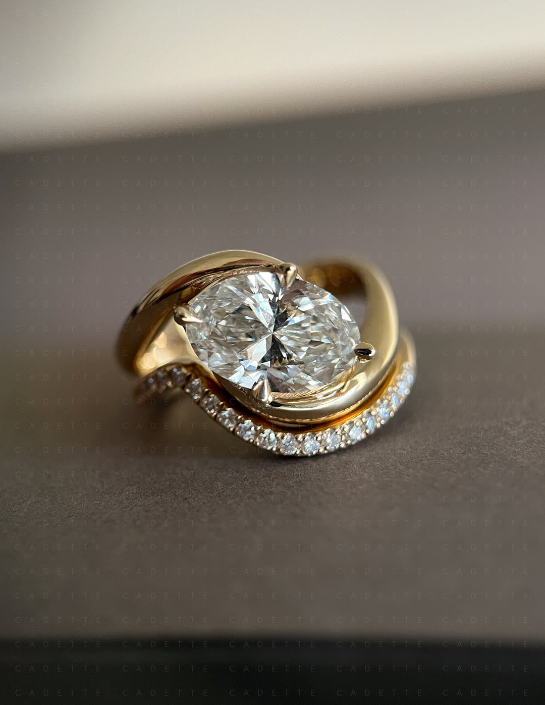 SET — OVAL (Tapered Prong) Rapture Ring & Band