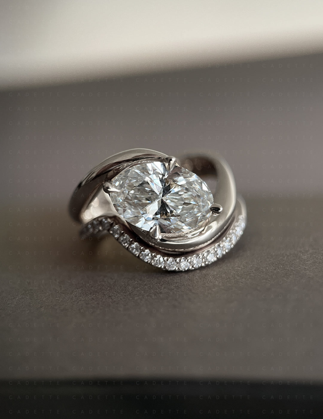 SET — OVAL (Tapered Prong) Rapture Ring & Band