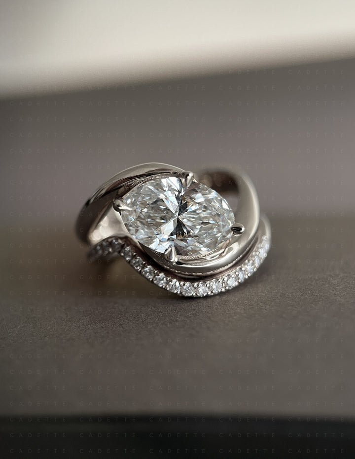 SET — OVAL (Tapered Prong) Rapture Ring & Band