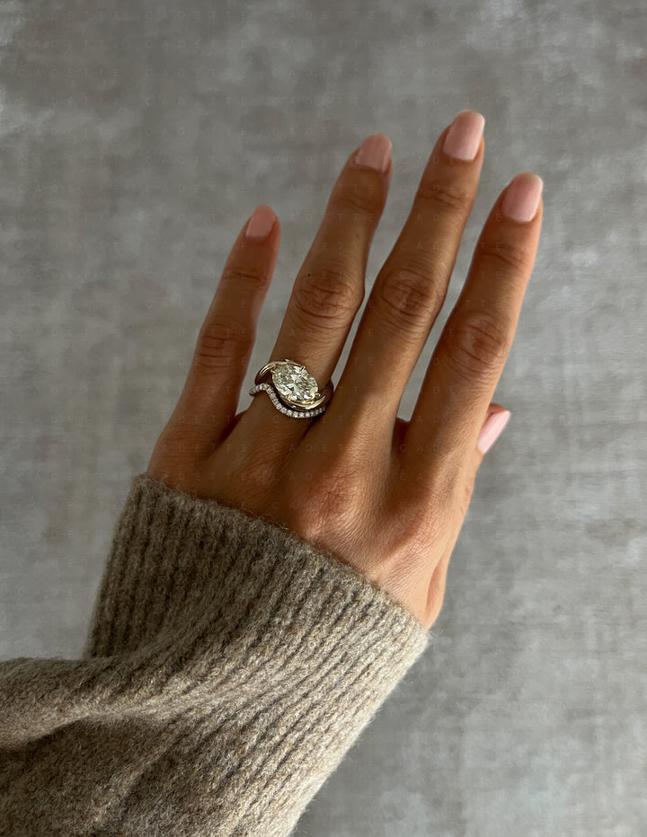 SET — OVAL (Tapered Prong) Rapture Ring & Band