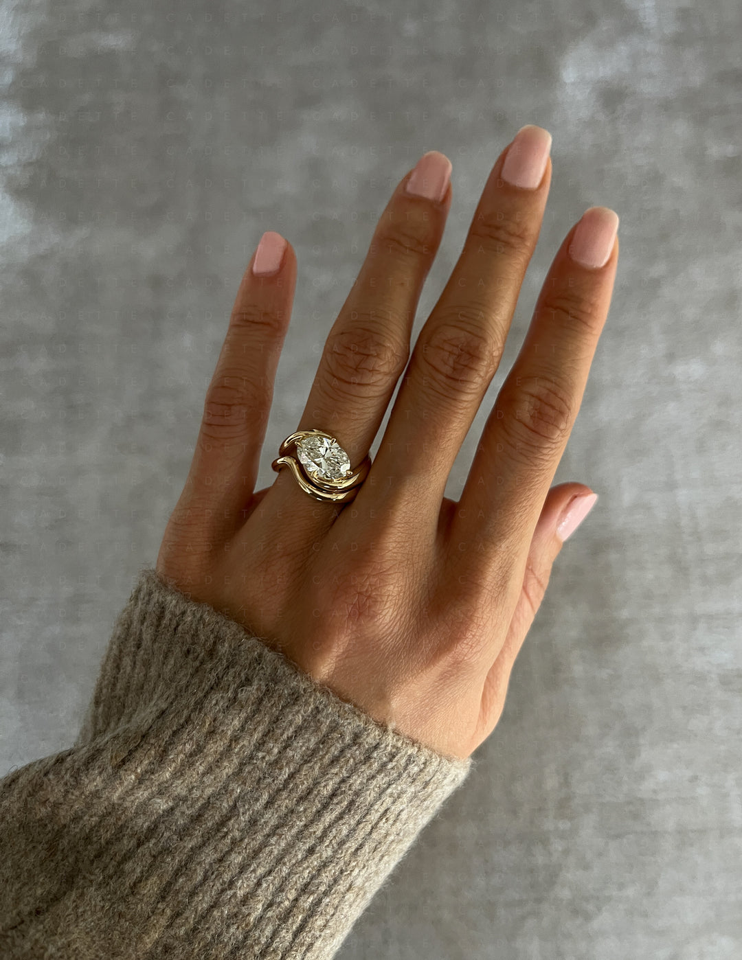 SET — OVAL (Tapered Prong) Rapture Ring & Band