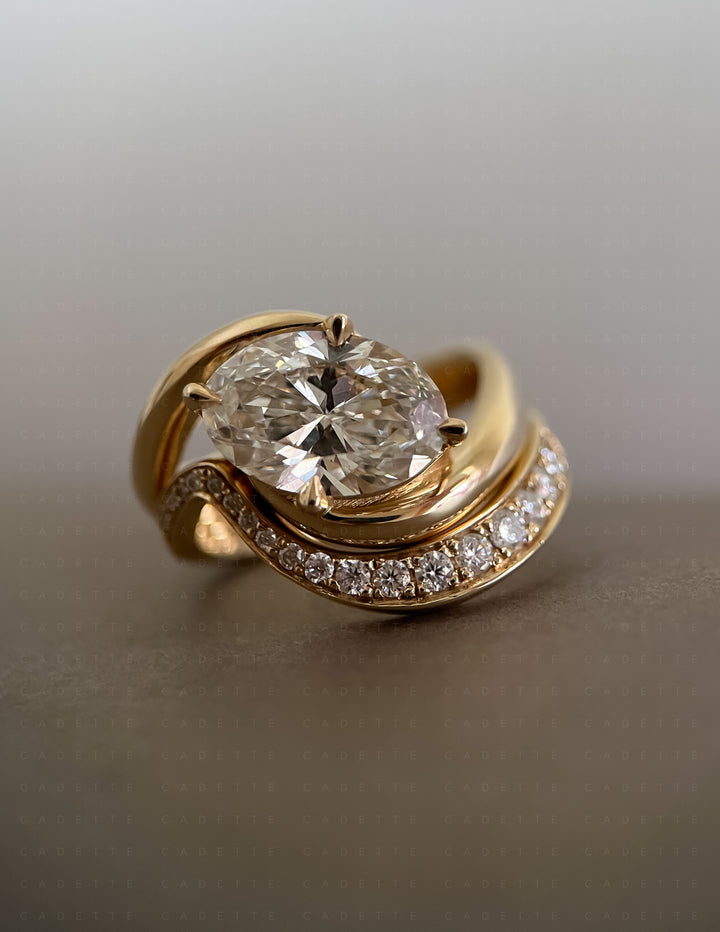 SET — OVAL (Tapered Prong) Rapture Ring & Band