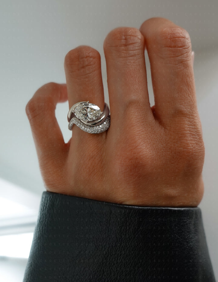 SET — OVAL (Tapered Prong) Rapture Ring & Band