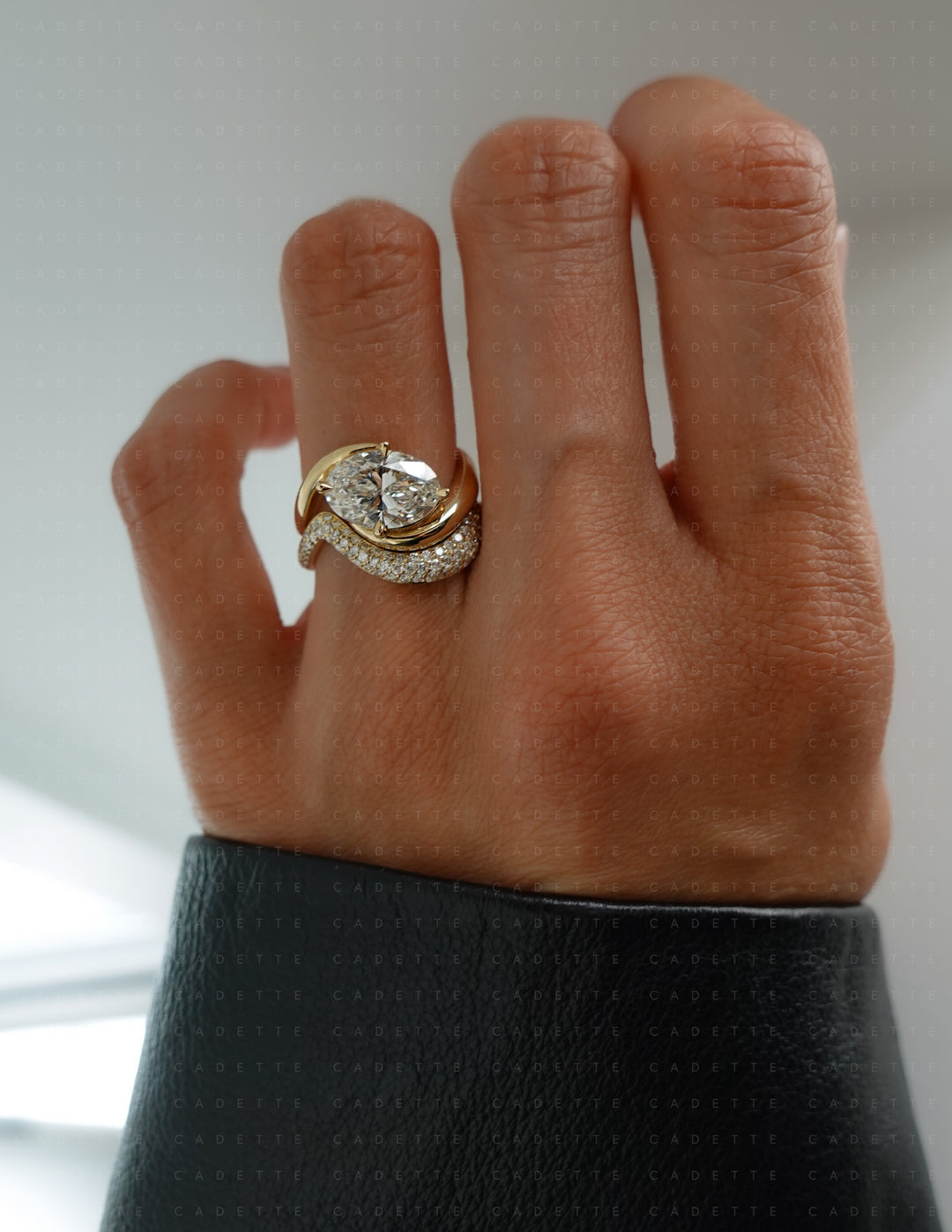 SET — OVAL (Tapered Prong) Rapture Ring & Band