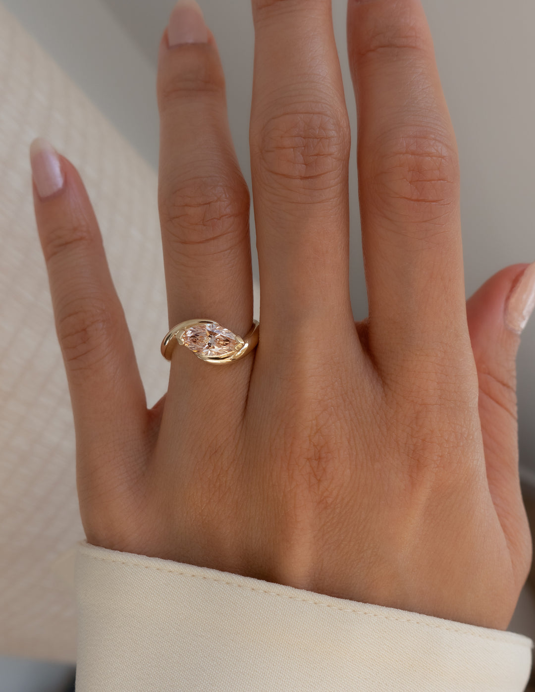 One-of-a-kind — 1.14CT PINK Diamond Marquise Rapture Ring