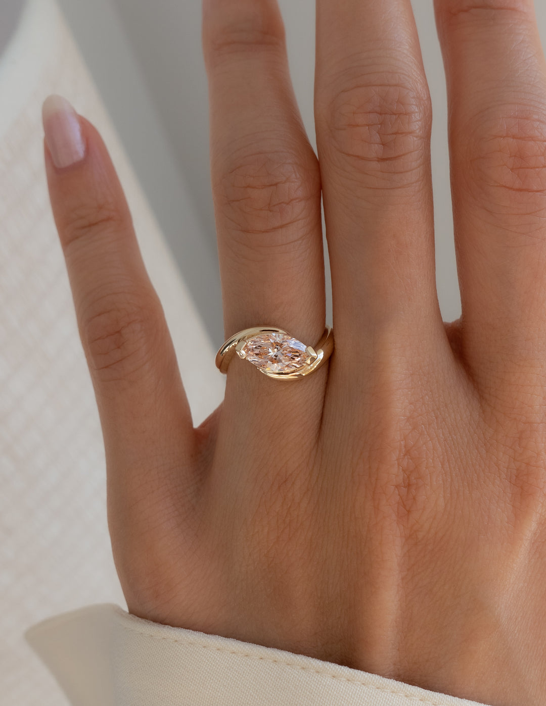 One-of-a-kind — 1.14CT PINK Diamond Marquise Rapture Ring